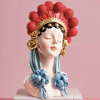 Flower Girl Small Sculpture Head Statue