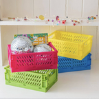 Four Foldable Mini Stacking Crates