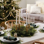 Vintage Gold Metal Candle Table Centrepiece