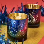 Electroplated Blue Celestial Night Light Holder