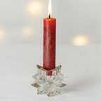 Star Glass Candleholder With Gold Trim