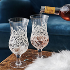 Gift Boxed Set Of Two Snowy Design Cocktail Glasses