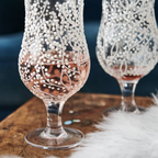 Gift Boxed Set Of Two Snowy Design Cocktail Glasses