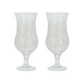 Gift Boxed Set Of Two Snowy Design Cocktail Glasses