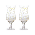 Gift Boxed Set Of Two White And Gold Spot Cocktail Glasses