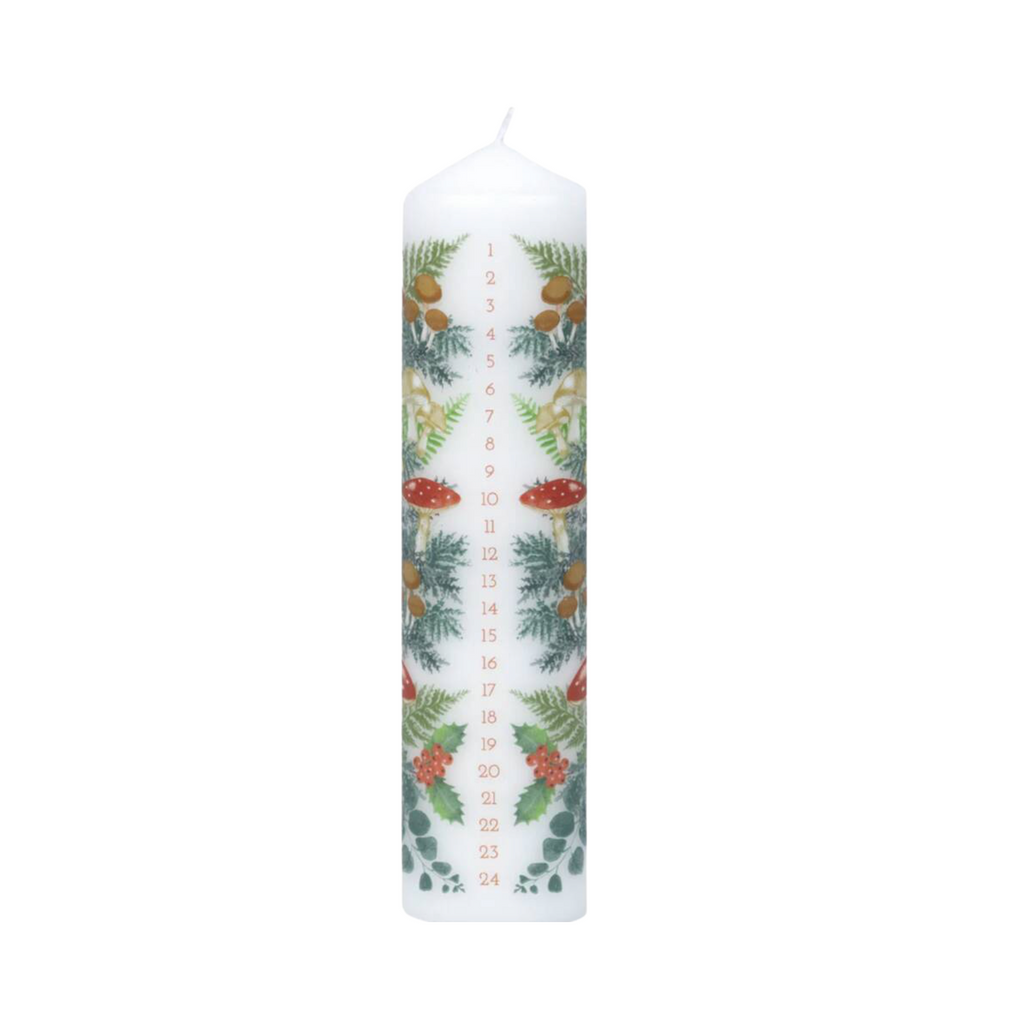 Woodland Forest Christmas Pillar Advent Candle
