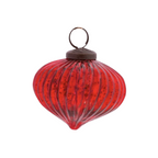 Red Glass Traditional Onion Shape Bauble