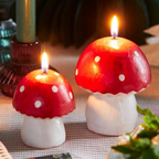 Whimsical Toadstool Mushroom Shaped Candles