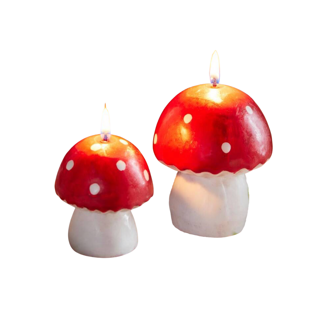 Whimsical Toadstool Mushroom Shaped Candles