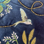 Luxury Embroidered Bird With Tassel Hot Water Bottle