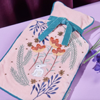Luxury Embroidered Rabbit With Ribbon Hot Water Bottle