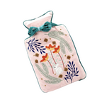 Luxury Embroidered Rabbit With Ribbon Hot Water Bottle