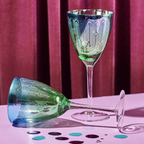 Electroplated Peacock Design Wine Glasse