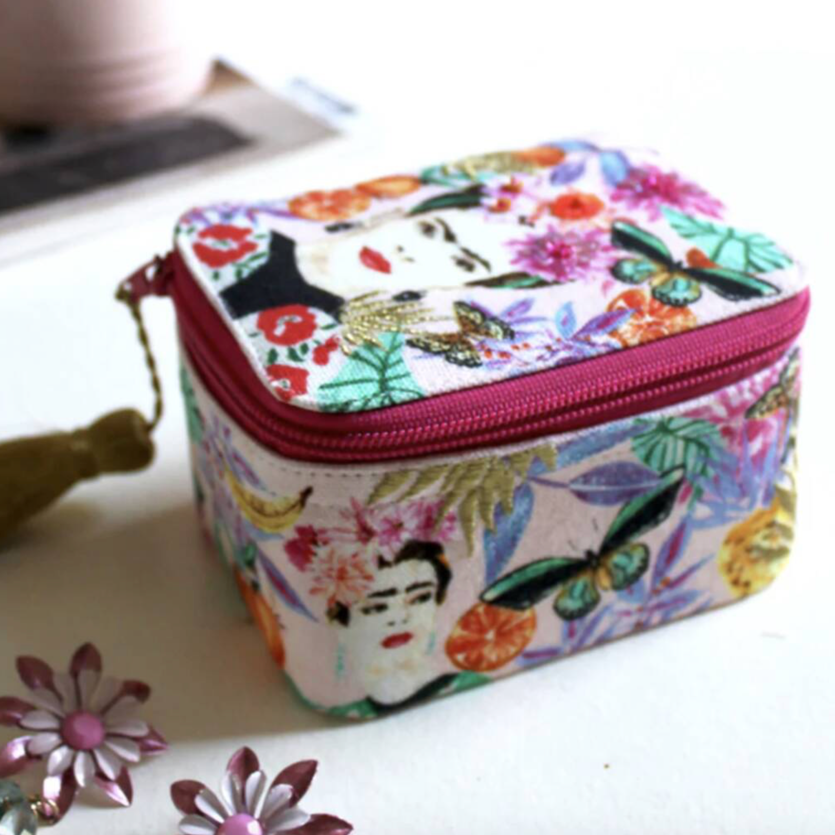 Frida Kahlo Jewelled Embroidered Jewellery Box
