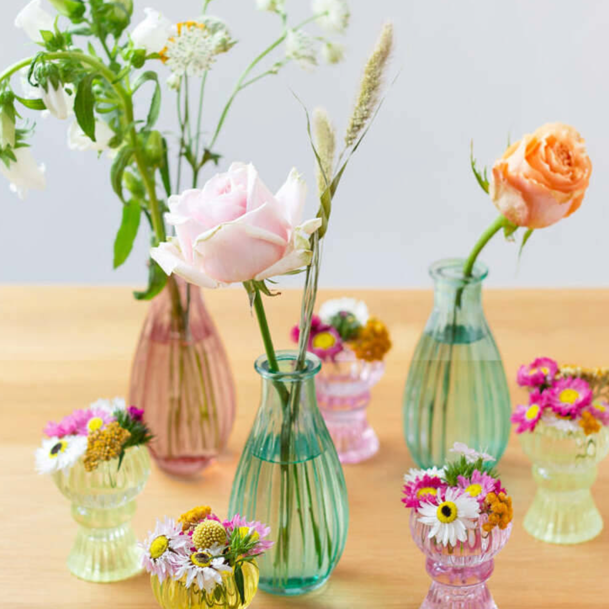 Boho Delicate Glass Bud Vases