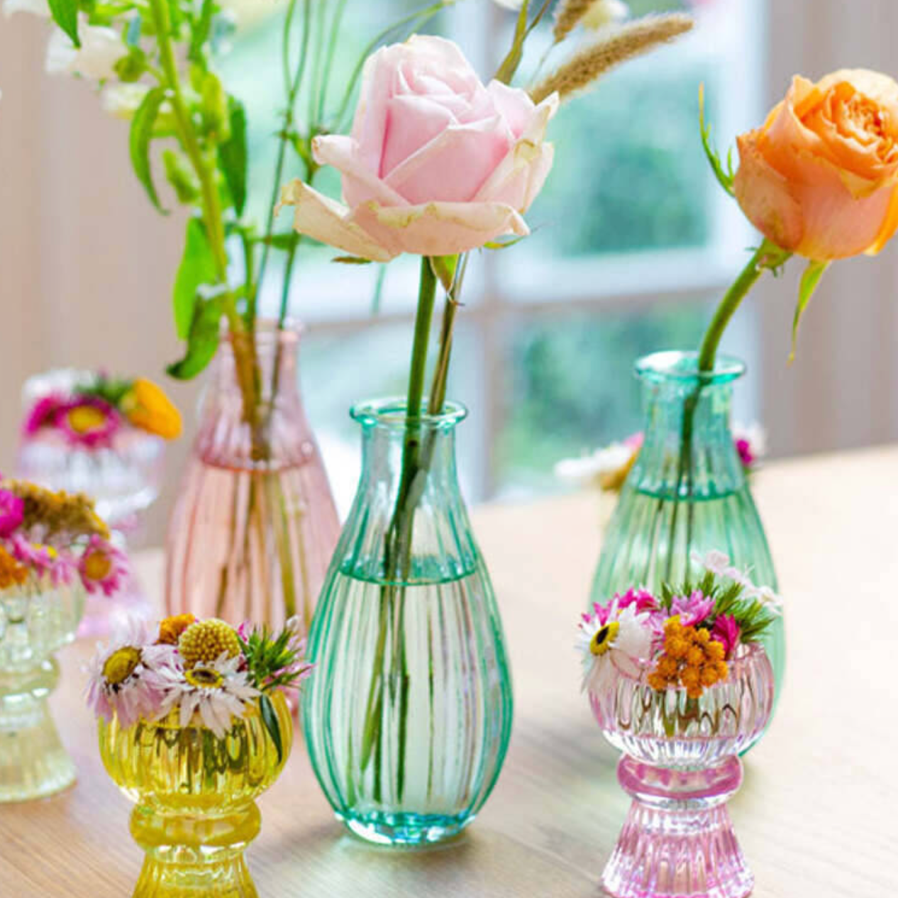 Boho Delicate Glass Bud Vases