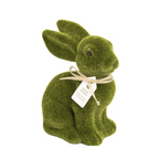 Flocked Grass Green Easter Bunny Decoration