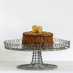 Love Heart Wire Cake Stand With Glass Plate