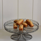 Love Heart Wire Cake Stand With Glass Plate