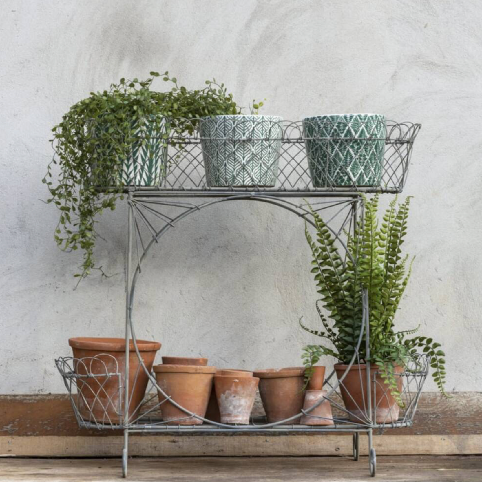 Wire Two Tier Planter