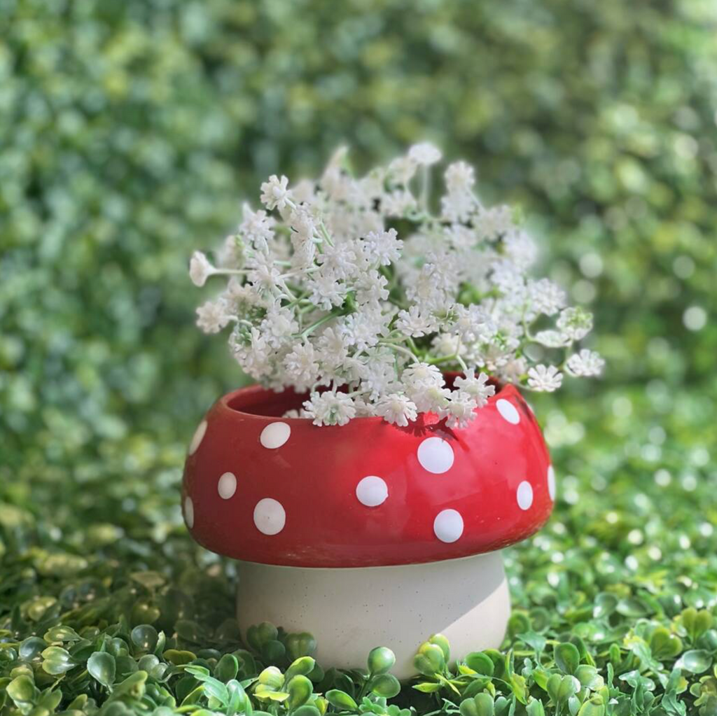 Red Mushroom Large Planter