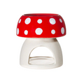 Ceramic Red Mushroom Oil Burner