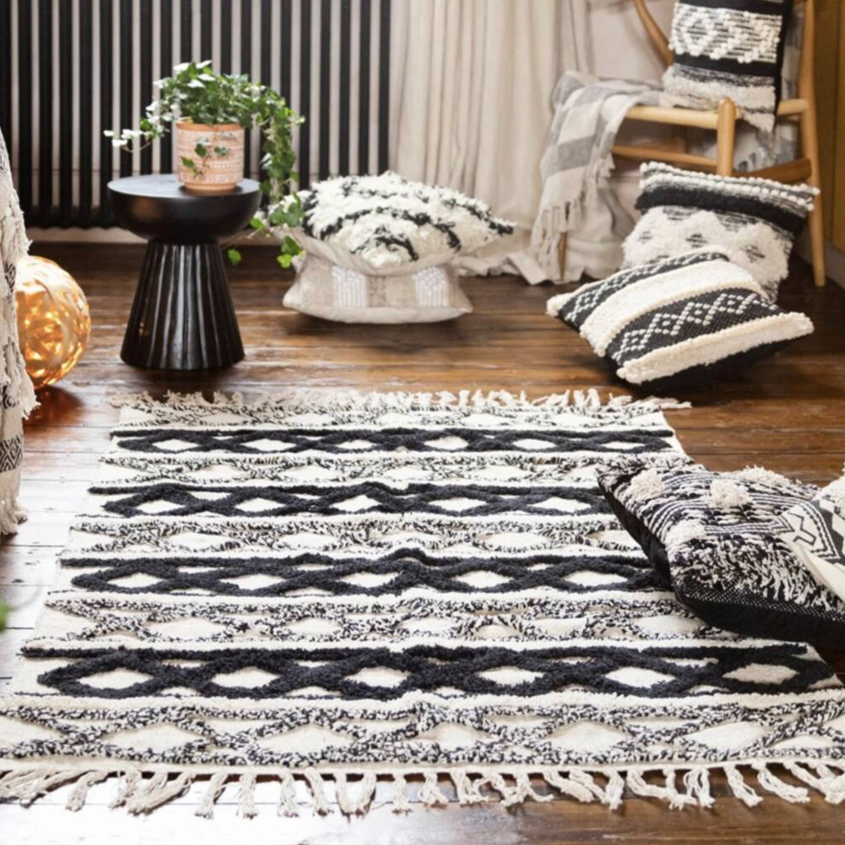 Small Tufted Scandi Boho Rug