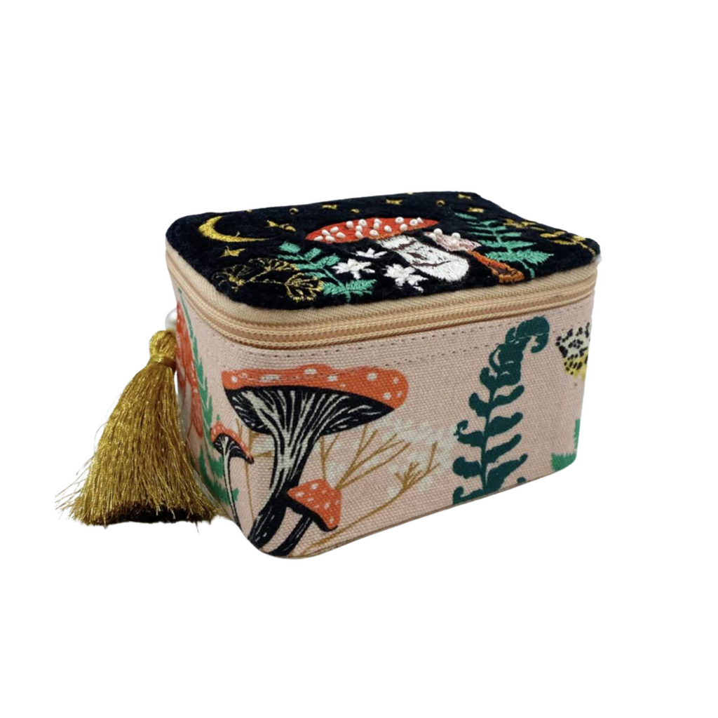 Embroidered Forage Design Jewellery Case