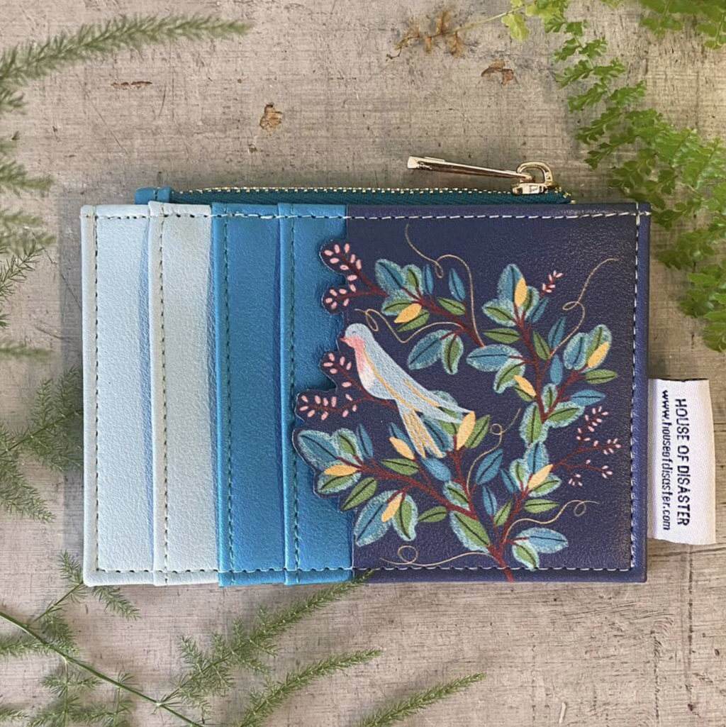 Secret Garden Bird Zip Purse