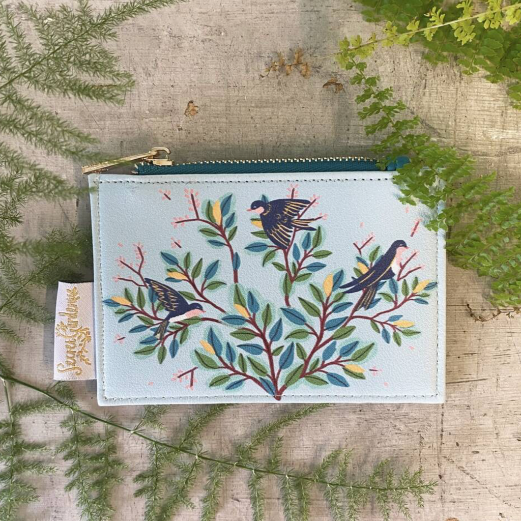 Secret Garden Bird Zip Purse