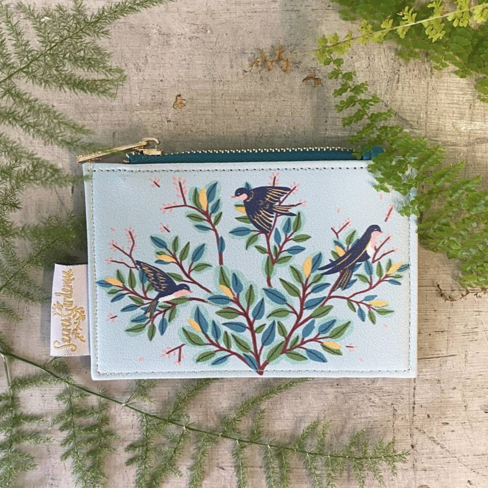 Secret Garden Bird Zip Purse