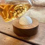Golf Ball Whiskey Glass & Coaster Set