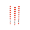 Red And White Stripe Straight Dinner Candles