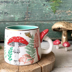Hand Designed Mushroom Mug