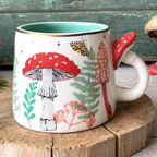 Hand Designed Mushroom Mug