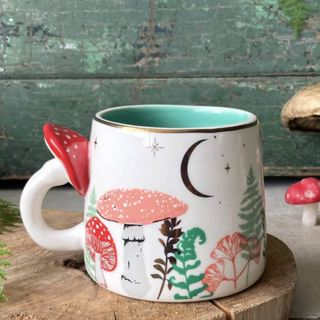 Hand Designed Mushroom Mug