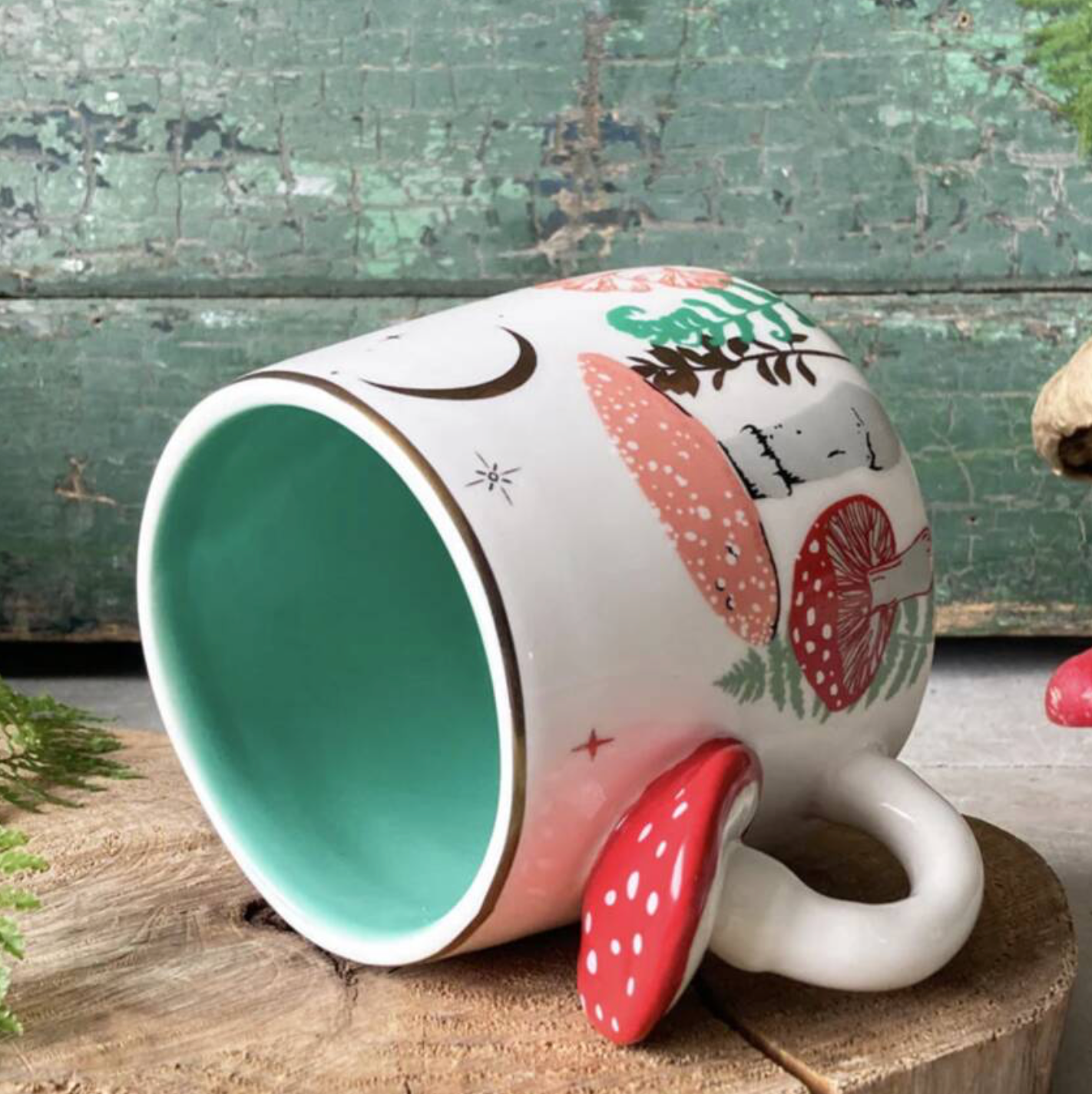 Hand Designed Mushroom Mug