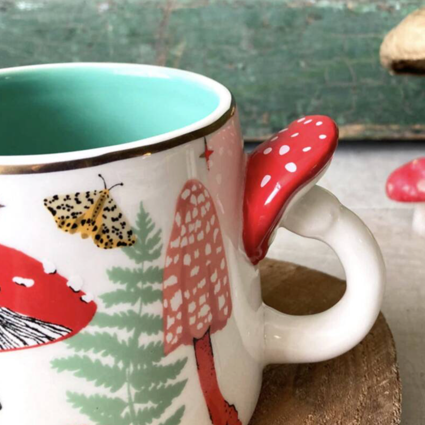 Hand Designed Mushroom Mug