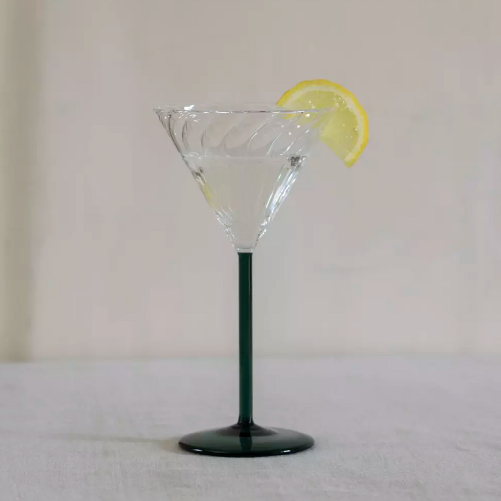 Deco Swirl Cocktail Glass