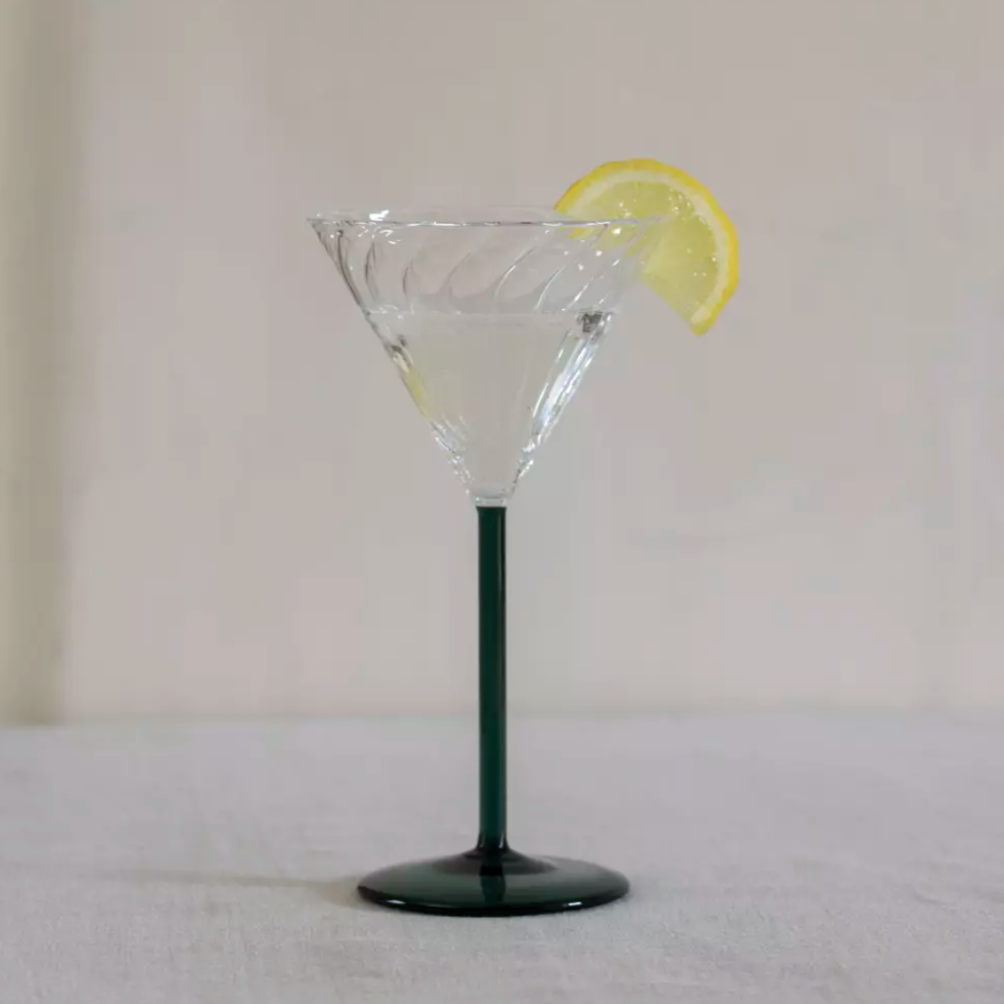 Deco Swirl Cocktail Glass