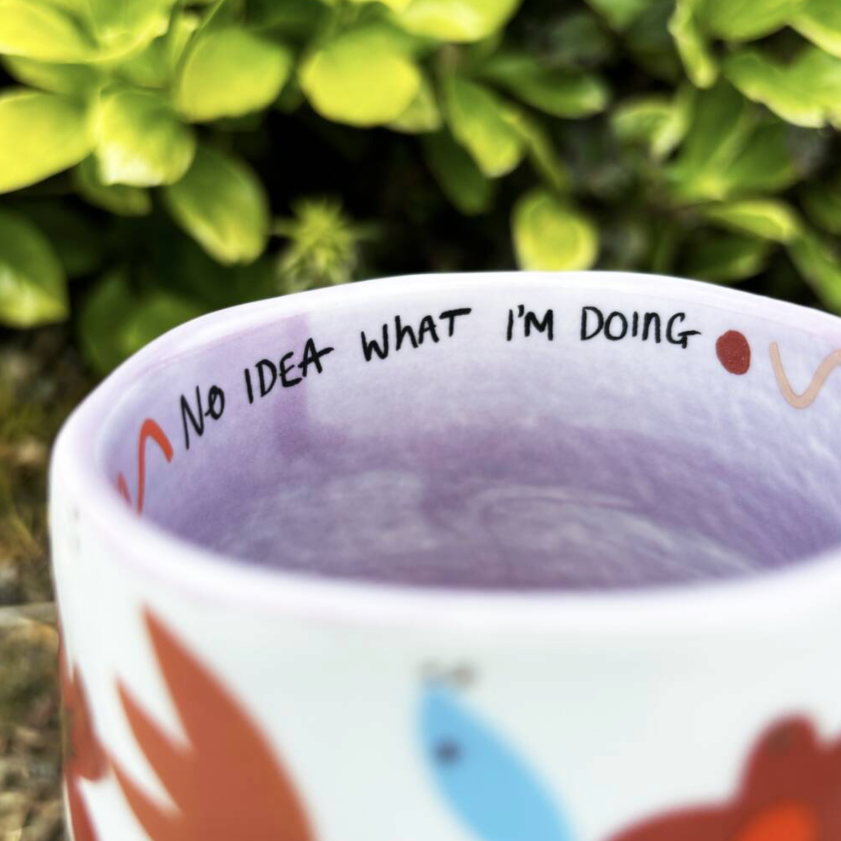 'Absolutely No Idea' Floral Ceramic Cup