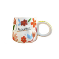 'Absolutely No Idea' Floral Ceramic Cup
