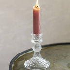 Harlequin Cut Glass Candlestick