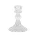Harlequin Cut Glass Candlestick
