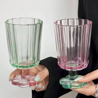 Green And Pink Pastel Glass Long Tumblers