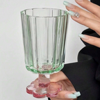 Green And Pink Pastel Glass Long Tumblers