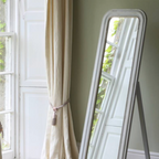 Soft Grey Vintage Style Floor Standing Mirror