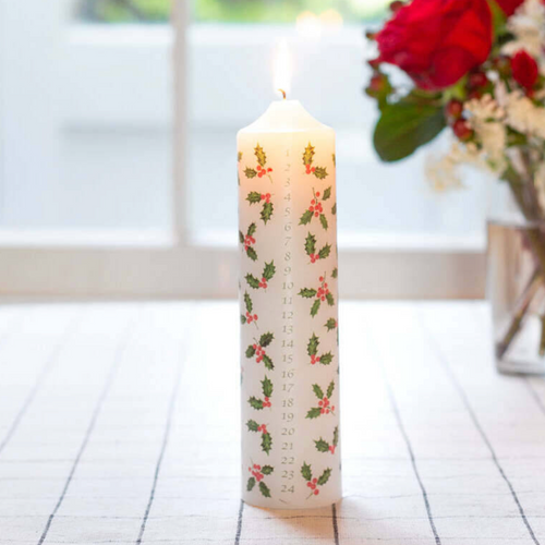 Christmas Mistletoe Advent Candle