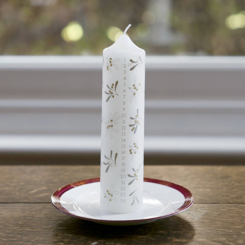 Christmas Mistletoe Advent Candle