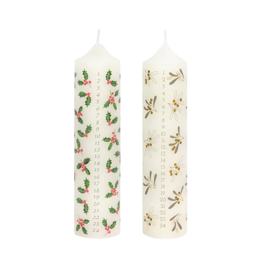 Christmas Mistletoe Advent Candle